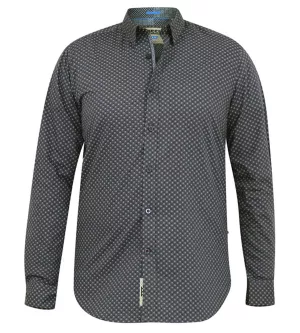 Chemise Grise petit motif manche longue de 2XL à 6XL