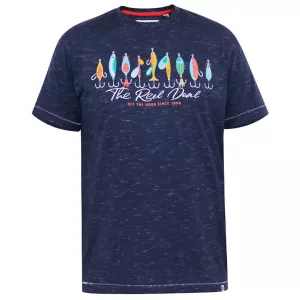 T-shirt Mélange de bleu marine manche courte 3XL à 8XL - CROPWELL