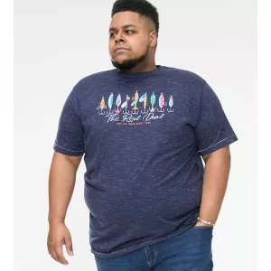 T-shirt Mélange de bleu marine manche courte 3XL à 8XL - CROPWELL-10XL