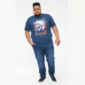 T-shirt Mélange de bleu manche courte 3XL à 8XL - NEAL-4XL