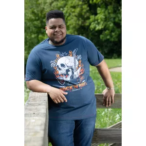 T-shirt Mélange de bleu manche courte 3XL à 8XL - NEAL-7XL