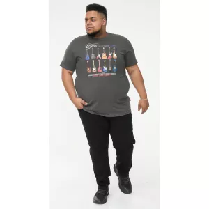 T-shirt kaki manche courte 3XL à 6XL - JAIDEN-5XL