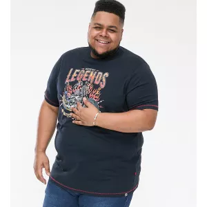 T-shirt bleu marine manche courte 3XL à 6XL - Jagger-6XL