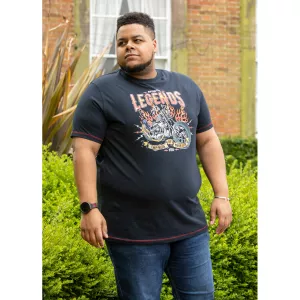 T-shirt bleu marine manche courte 3XL à 6XL - Jagger-5XL