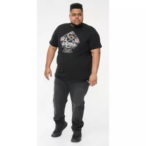 T-shirt noir manche courte 3XL à 6XL - Malcom-5XL