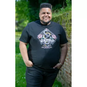 T-shirt noir manche courte 3XL à 6XL - Malcom-3XL