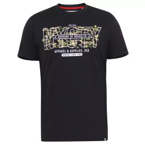 T-shirt noir délavé manche courte 3XL à 6XL - Edwalton