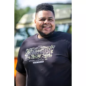 T-shirt noir délavé manche courte 3XL à 6XL - Edwalton-6XL