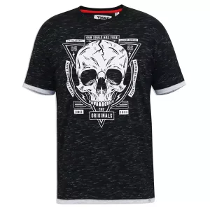 T-shirt Mélange de noir manche courte 3XL à 6XL - Darren