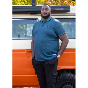 Polo bleu pétrole manche courte 3XL à 8XL - Troy-3XL