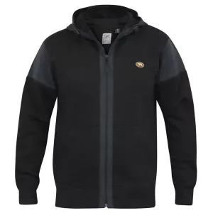 Sweat Hoody Zippé bimatière noir de 3XL à 6XL - Dean