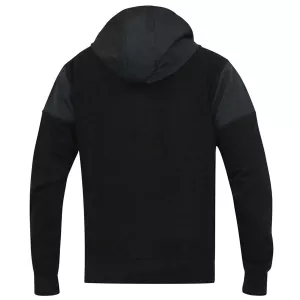 Sweat Hoody Zippé bimatière noir de 3XL à 6XL - Dean-3XL