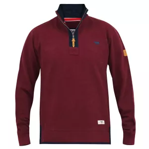 Sweat col zippé bordeaux 3XL à 8XL - Hiraldo