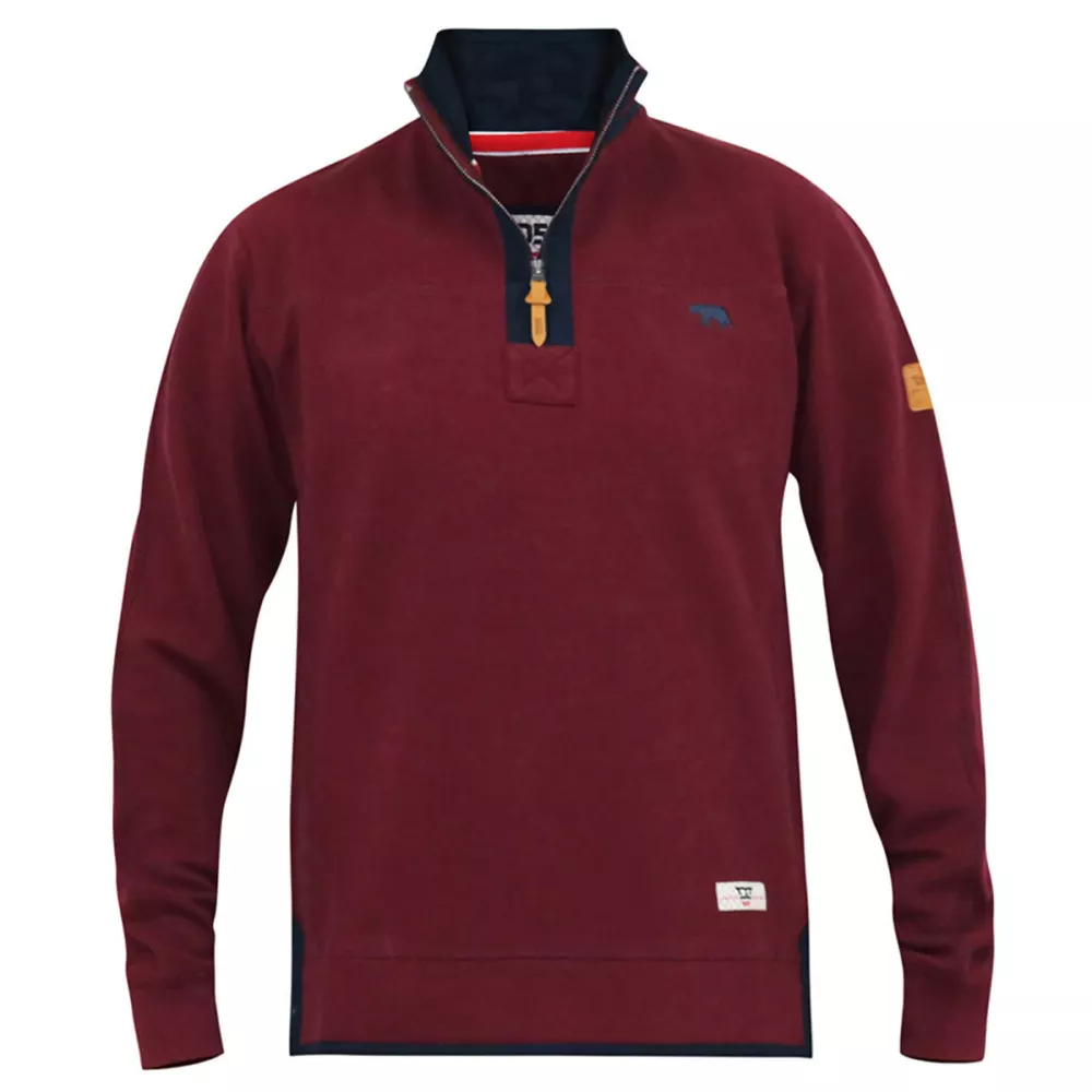 Sweat col zippé bordeaux 3XL à 8XL - Hiraldo-3XL