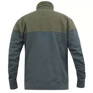 Sweat cardigan kaki et gris bleu 3XL à 6XL - Denham-4XL