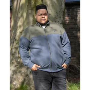 Sweat cardigan kaki et gris bleu 3XL à 6XL - Denham-5XL