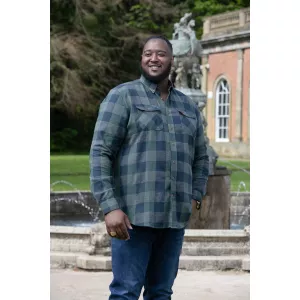 Surchemise carreaux vert bleu marine GARFIELD -5XL