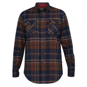 Surchemise carreaux beige bleu marine SHERLOCK