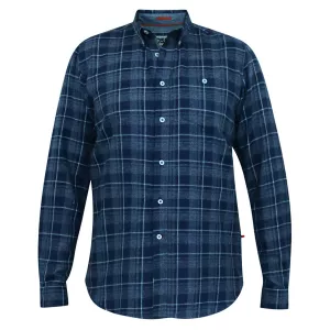 Chemise carreaux bleu marine manche longue de 3XL à 8XL