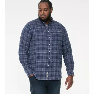 Chemise carreaux bleu marine manche longue de 3XL à 8XL-7XL