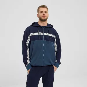 Sweat hoodie zippé marine et bleu de 3XL à 8XL-7XL