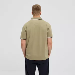 Polo vert olive manche courte 3XL à 10XL - super stretch-4XL