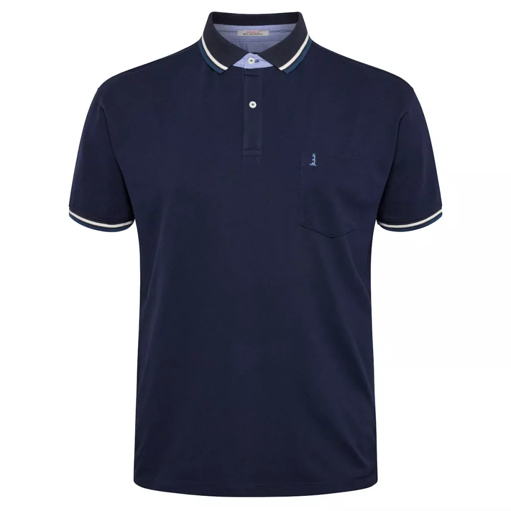 Polo bleu marine manche courte super stretch-XLT