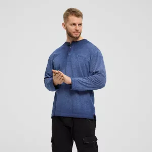 North 56Denim t-shirt granddad manche longue bleu délavé 3XL à 8XL-3XL