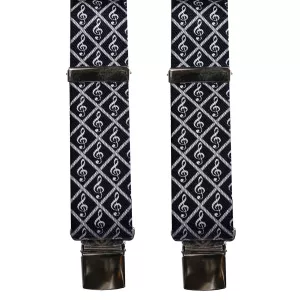 Bretelle noir à pinces - Note musicale