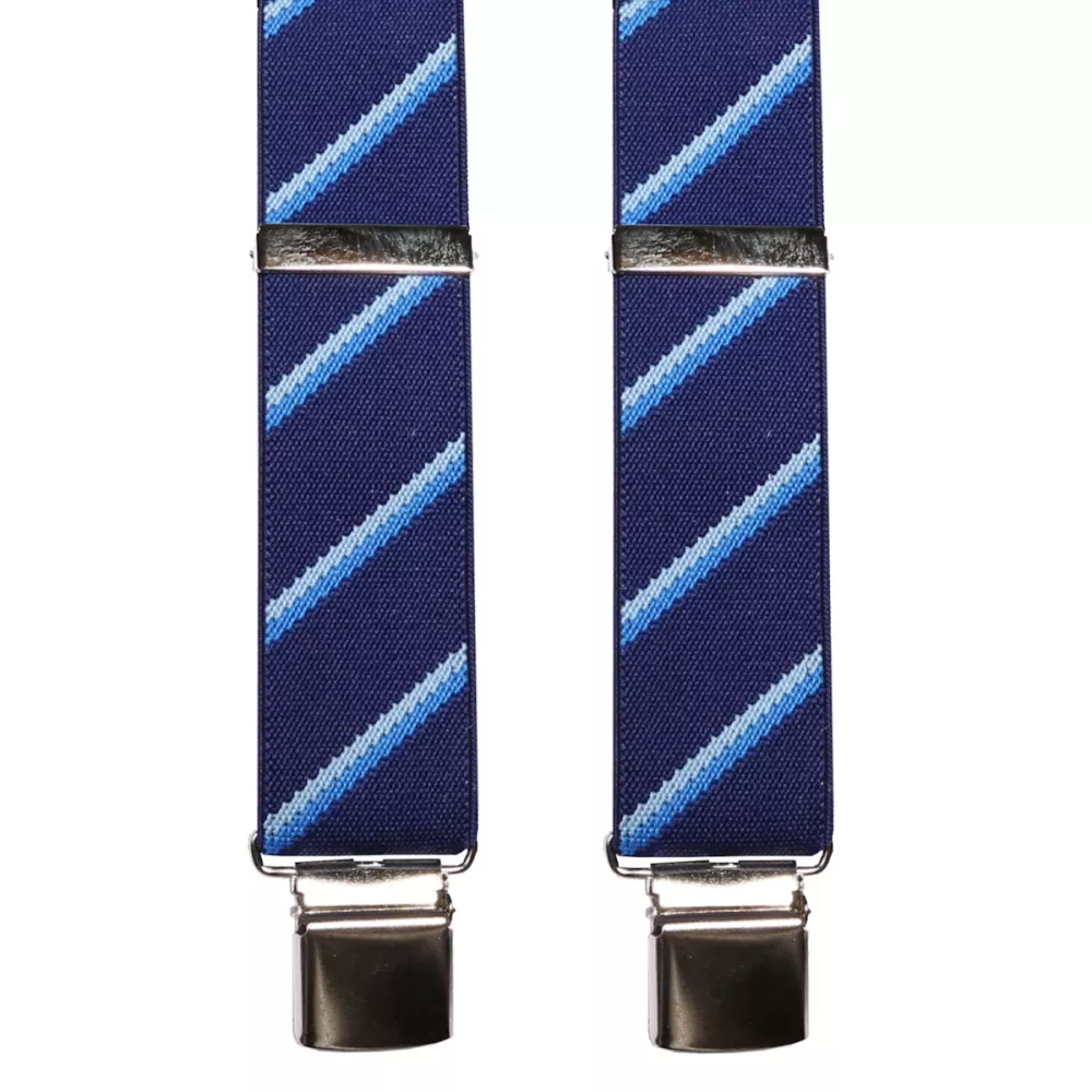 Bretelle Bleu marine bleu à pinces - lignée--