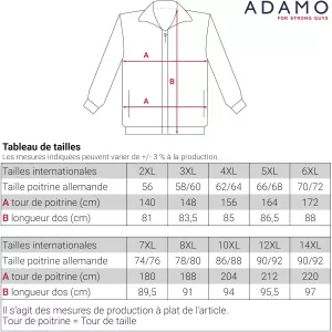 Veste 3 en 1 ADAMO gris anthracite imperméable-7XL
