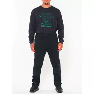 Pantalon 5 poches noir stretch-E60
