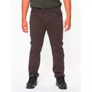 Pantalon 5 poches Brun Foncé stretch