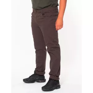 Pantalon 5 poches Brun Foncé stretch-E64