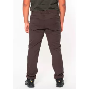 Pantalon 5 poches Brun Foncé stretch-E62