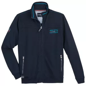 Sweat cardigan bleu nuit de 3XL à 10XL - Maritime 42.5°N-5XL