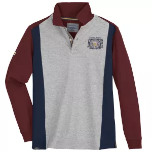 Polo colorblock barolo Stanford manches longues