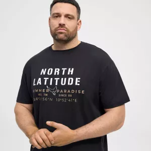 North 56°4 T-shirt manche courte noir 3XL à 10XL-3XL
