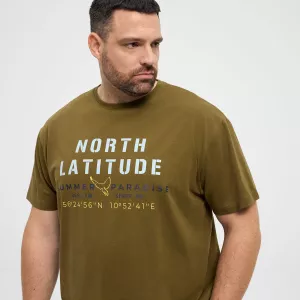 North 56°4 T-shirt manche courte Vert army 3XL à 10XL-4XL