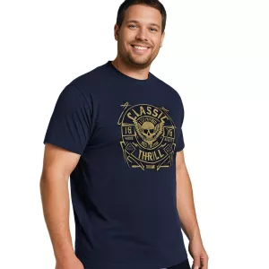 North 56°4 T-shirt manche courte bleu nuit 3XL à 10XL-6XL