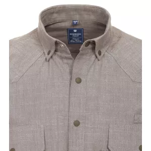 Chemise manche courte kaki clair de 2XL à 4XL-4XL