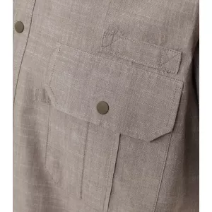 Chemise manche courte kaki clair de 2XL à 4XL-4XL