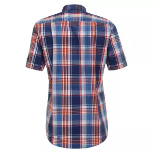 Chemise manche courte carreaux rouge bleu de 2XL à 6XL-2XL
