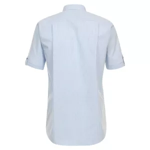 Chemise manche courte vichy bleu clair de 2XL à 4XL-4XL