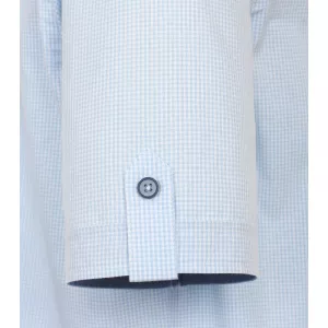 Chemise manche courte vichy bleu clair de 2XL à 4XL-4XL