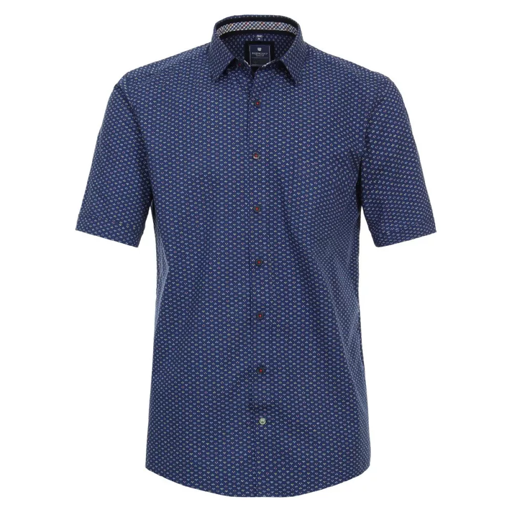 Chemise manche courte bleue de 2XL à 6XL-3XL