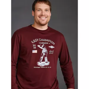 Tshirt manche longue bordeaux de 3XL à 8XL