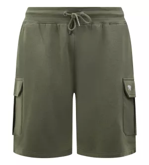 Short cargo sweat  taille élastiquée kaki de 3XL à 8XL