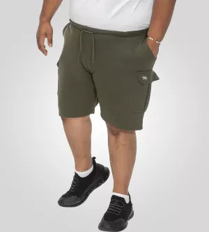 Short cargo sweat  taille élastiquée kaki de 3XL à 8XL-3XL