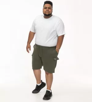 Short cargo sweat  taille élastiquée kaki de 3XL à 8XL-3XL